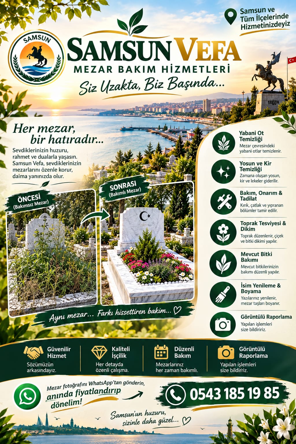 Samsun Vefa Mezar Bakım Hizmetleri
